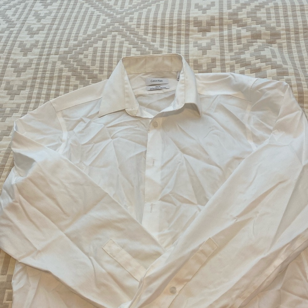 Men’s Calvin Klein white dress shirt